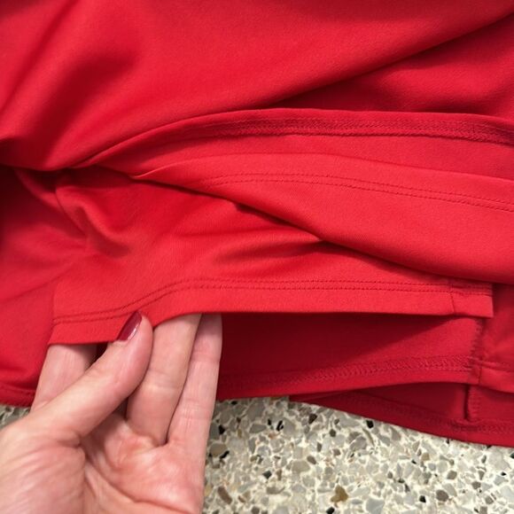 EUC TOBI red faux wrap red one shoulder dress XS - Picture 6 of 7